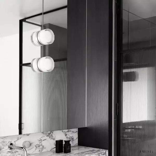 Nowoczesna lampa ścienna sufitowa Crisp z falistym wzorem