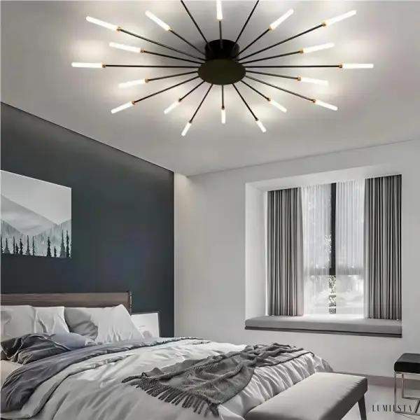 Nowoczesna lampa sufitowa Sputnik z efektem fajerwerków