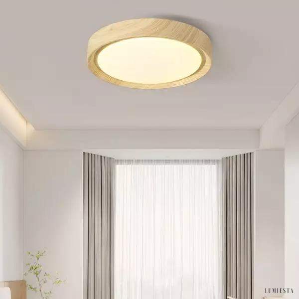 Vintage Okrągła Lampa LED sufitowa w stylu skandynawskim