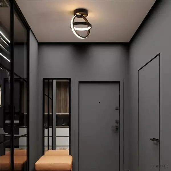 Lampa sufitowa Nordic z geometrycznym wzorem i dimmerem