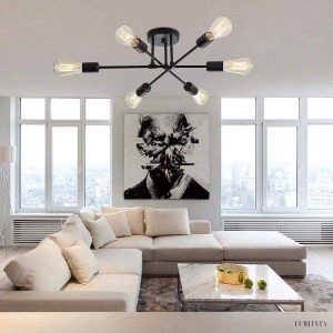 Nordycka lampa sufitowa Sputnik 6-ramienna