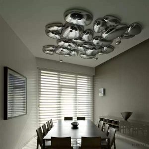 Lampa sufitowa Skydro z chromowanymi akcentami 110 cm