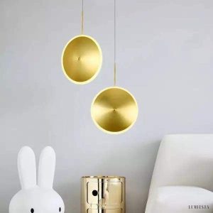 Lampa Wisząca Chrona Dish Mosiężna Design 20 30 40 cm