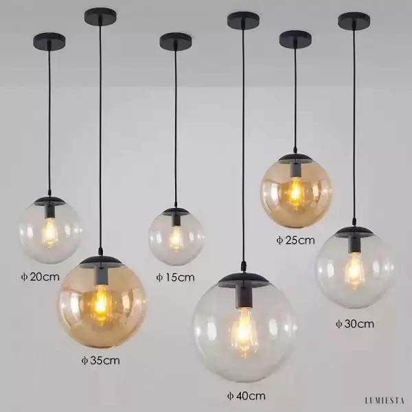 Szklana Kula Lampa Wisząca