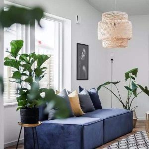 Bambusowa lampa wisząca w naturalnym stylu do wnętrz