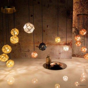 Lampa Wisząca Echo Złoty Nowoczesny Żyrandol ze Stali Nierdzewnej