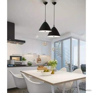 Stożkowa lampa wisząca z serii Macaron w kolorze żółtym