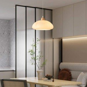 Szklana lampa wisząca dynia nowoczesny design do kuchni