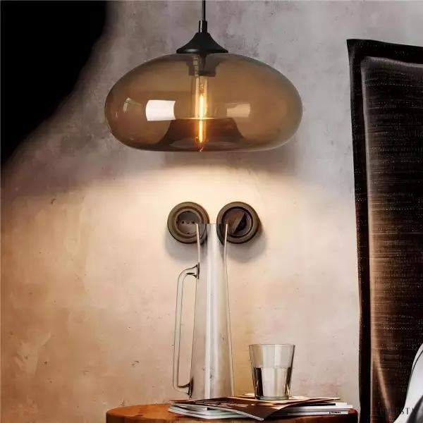 Lampa wisząca Art Deco w skandynawskim stylu szkło 28 cm