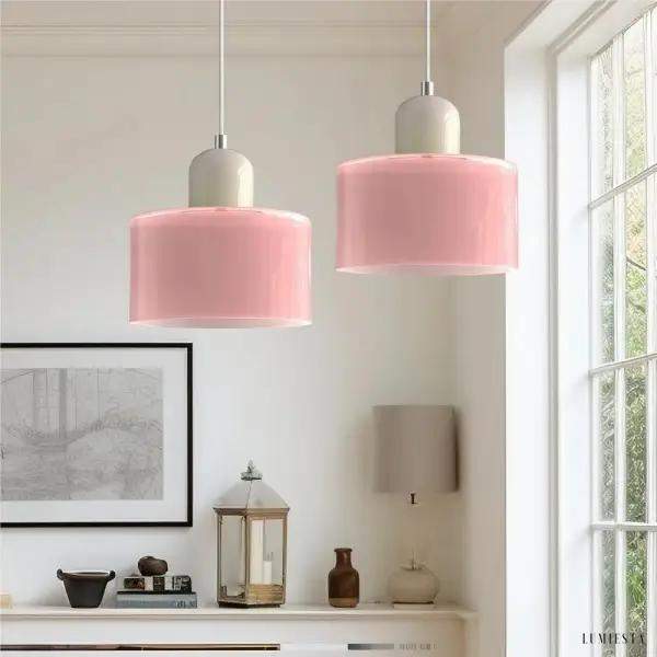 Mondi - Cylindryczna lampa wisząca - elegancki design do wnętrz - wiele kolorów - Ø15cm