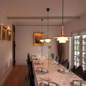 Poria - Duńska metalowa lampa wisząca wielowarstwowa dyskowa, 1-punktowa, Ø28cm