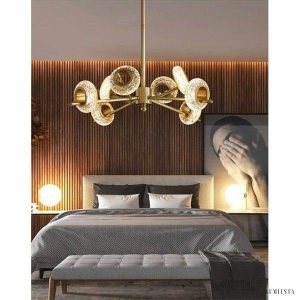 Lampa sufitowa LED z kryształowymi elementami w stylu nowoczesnym