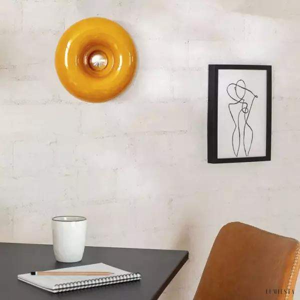 Nowoczesna okrągła lampa stołowa LED z dotykowym włącznikiem