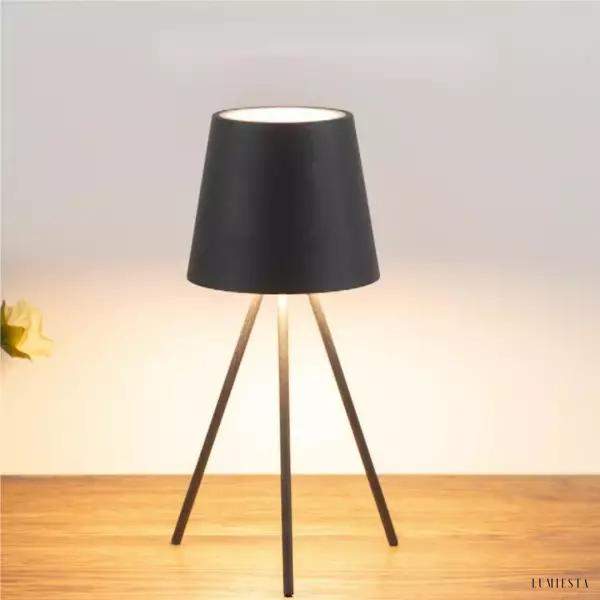 Lampka stołowa z nogami styl minimalistyczny z dimmerem dotykowym