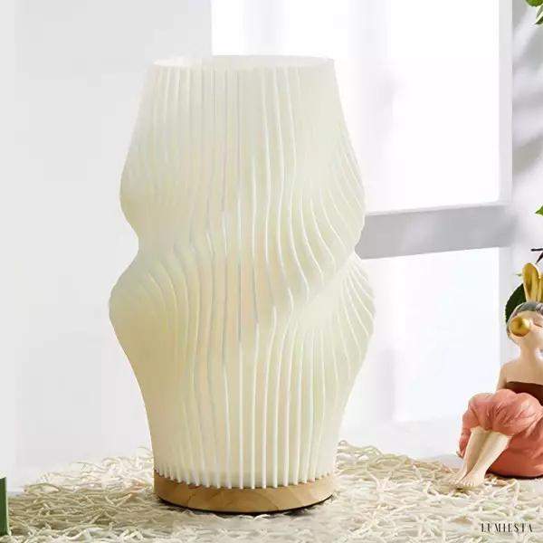 Nowoczesna lampka nocna z 3D wydruku elegancki styl minimalistyczny