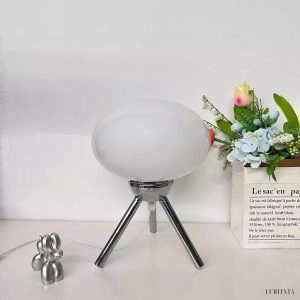 Lampa stołowa Bauhaus Lollipop szklana na trójnogu