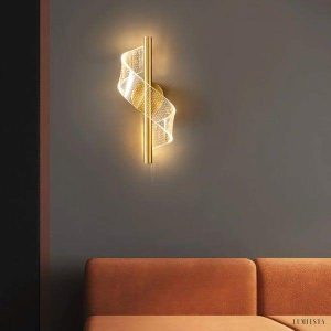 Nowoczesna lampka ścienna LED Spiral z luksusowymi krzywymi