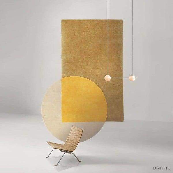 Lampa wisząca z kolekcji Laurent mleczny globus nowoczesny styl