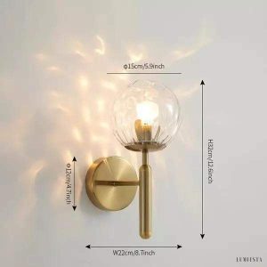 Lampa ścienna Miira w nowoczesnym stylu z kulistym kloszem