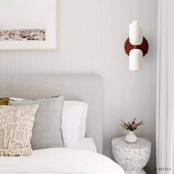 Lampy ścienne Nordyckie szklane dwugłowe w stylu minimalistycznym