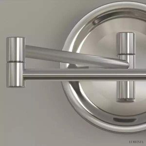 Lampa ścienna z ruchomym ramieniem w kolorze kremowym