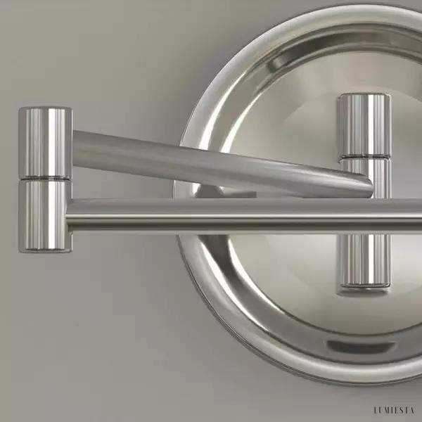 Lampa ścienna z ruchomym ramieniem w kolorze kremowym