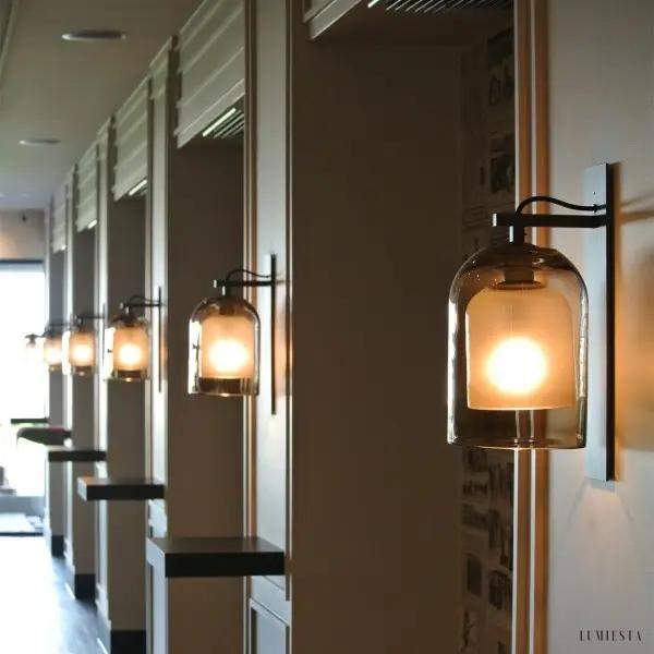 Lampa ścienna szklana Lumi elegancka minimalistyczna 35 cm