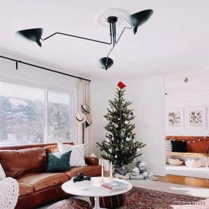 Obeji - Lampa sufitowa stylowa z regulowanym kloszem