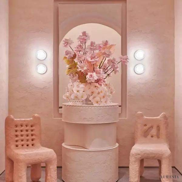 Nowoczesna lampa ścienna sufitowa Crisp z falistym wzorem