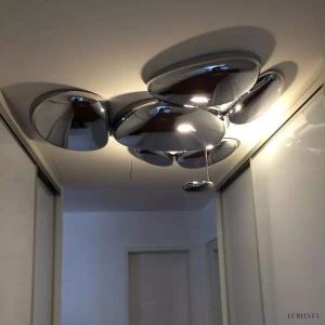 Lampa sufitowa Skydro z chromowanymi akcentami 110 cm