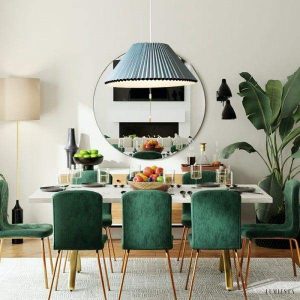 Nowoczesna lampa wisząca w kształcie załamanej porcelany