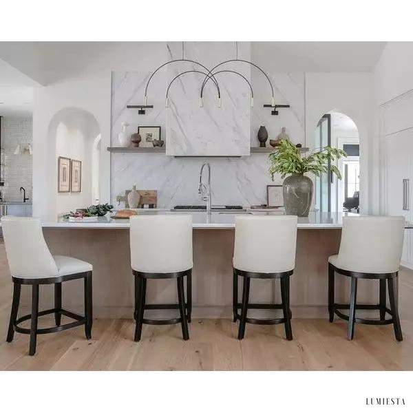 Lampa wisząca Min elegancka z łukowymi ramionami LED