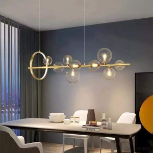 Stamj - Lampa wisząca liniowa z kulami szklanymi nowoczesny design