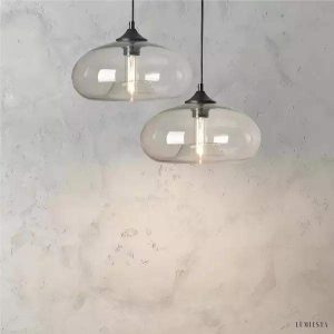 Lampa wisząca Art Deco w skandynawskim stylu szkło 28 cm