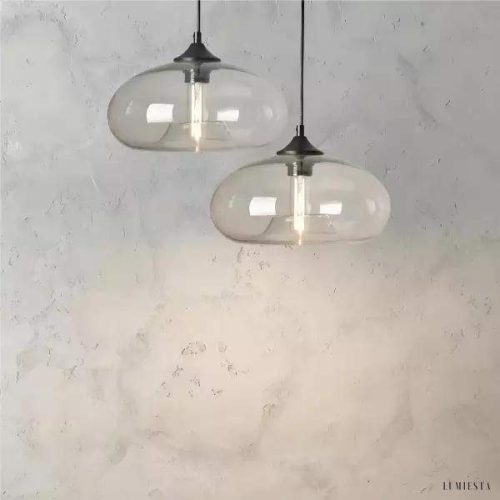 Lampa wisząca Art Deco w skandynawskim stylu szkło 28 cm