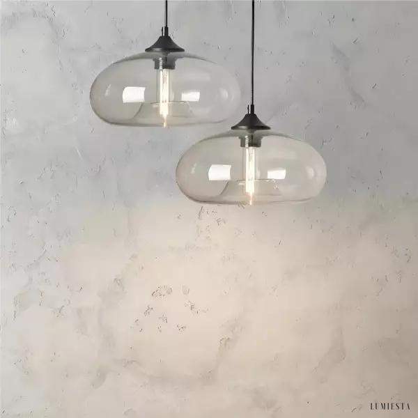 Lampa wisząca Art Deco w skandynawskim stylu szkło 28 cm