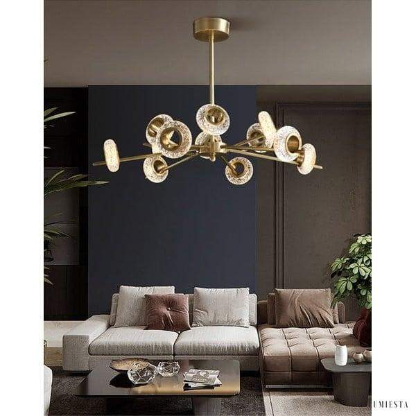 Lampa sufitowa LED z kryształowymi elementami w stylu nowoczesnym