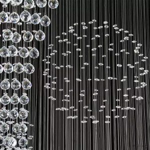 Luksusowa lampa wisząca kryształowa w stylu rotacyjnym