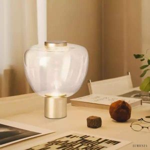 Lampka stołowa RIFLESSO szklana w kształcie bąbelka