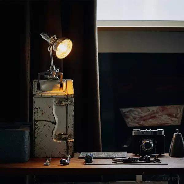 Retro lampa klipsowa industrialna w stylu retro