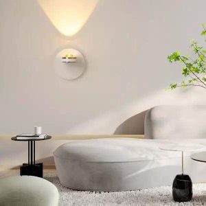 Nowoczesna rotacyjna lampa LED naścienna do sypialni