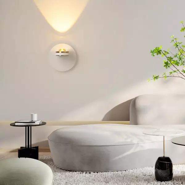 Nowoczesna rotacyjna lampa LED naścienna do sypialni