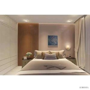 Lampa ścienna z marmuru i miedzi w minimalistycznym stylu