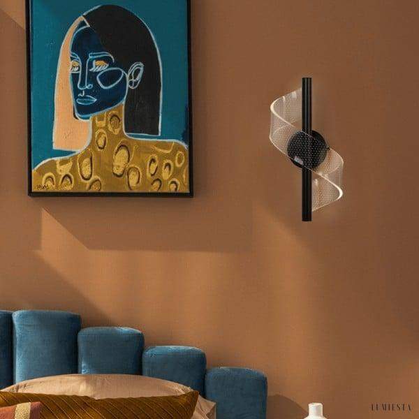 Nowoczesna lampka ścienna LED Spiral z luksusowymi krzywymi