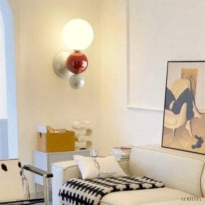 Lampa Ścienna Globe Bubble kinkiet metalowy ściemniany wielokolorowy styl skandynawski