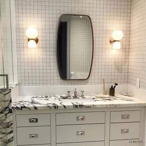 Lampa ścienna Edie i Betty w stylu nowoczesnym z szkła opalowego