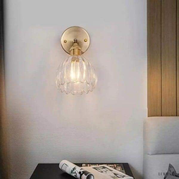 Tulip - kinkiet w stylu vintage z kloszem tulipanowym 12×16 cm