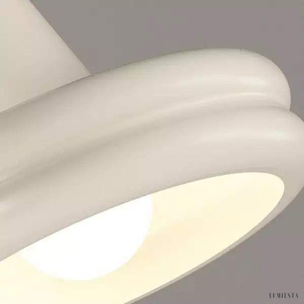 Lampa ścienna z ruchomym ramieniem w kolorze kremowym