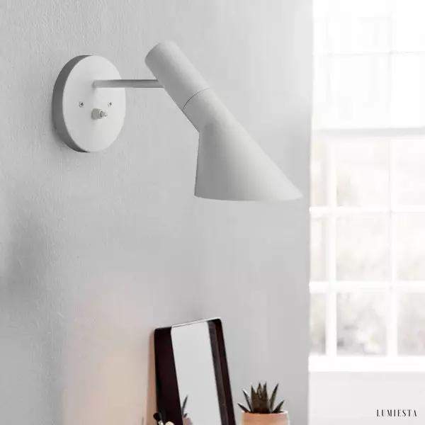 Lampa ścienna metalowa asymetryczna styl skandynawski