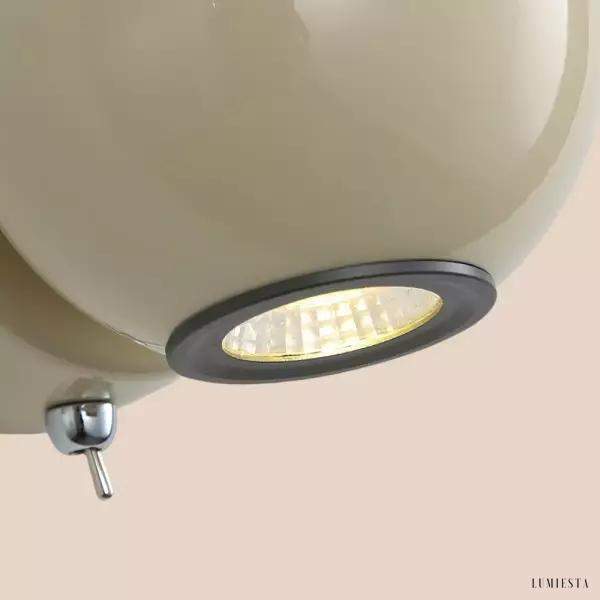 Lampa ścienna Magnetic Attractor Ball nowoczesna kremowa